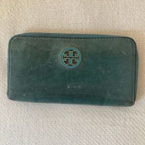 Tory Burch green wallet